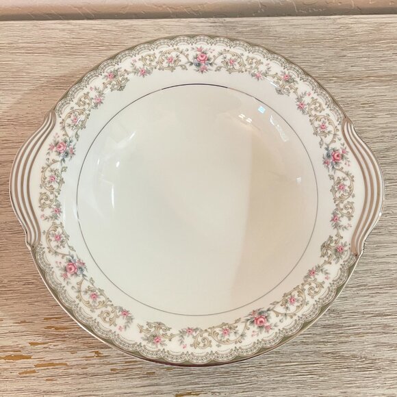 Noritake Other - Noritake China Edgewood 5807 Serving Bowl Round Rose Floral Silver Vegetable
